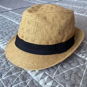 Sonoma Woven Fedora with Black Trim
